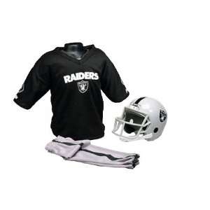 Oakland Raiders Kids/Youth Football Helmet Uniform Set:  
