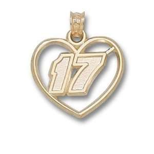  Driver Number 17 Heart Charm/Pendant: Sports & Outdoors