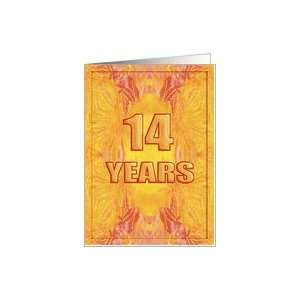  12 Step Recovery 14 year Anniversary Card Health 