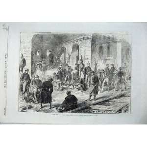  1870 Gardes Mobiles Paris Railway Arches Camp People: Home 