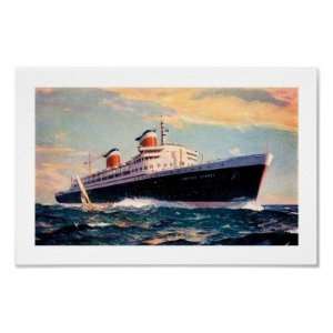  ss United States at Sea Print