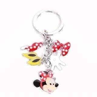 Minnie Mouse Metal Keychain Key Ring Chain Charm