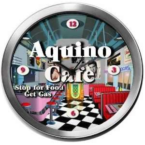  AQUINO 14 Inch Cafe Metal Clock Quartz Movement: Kitchen 