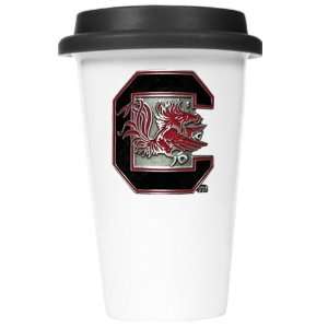  South Carolina Ceramic Travel Cup (Black Lid): Sports 