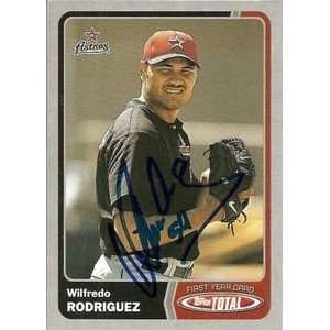  Wilfredo Rodriguez Signed Astros 2003 Topps Total Card 