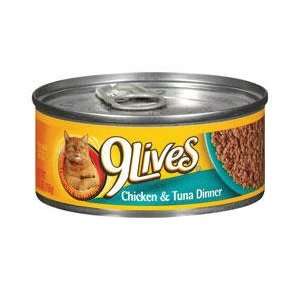  9Lives Chicken & Tuna Dinner 24/5.5 oz cans : Pet Supplies