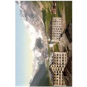  11x 14 Poster.  Saas Fee les Hotel  Poster. Decor with 