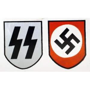   WW2 Helmet Decal Set  Schutzstaffel, (Waffen SS) 