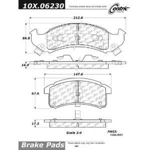  Centric Parts, 102.06230, CTek Brake Pads Automotive