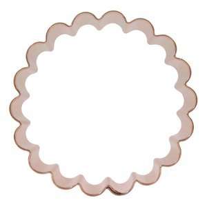  Circle Cookie Cutter   4 inch (Scalloped Edge): Kitchen 