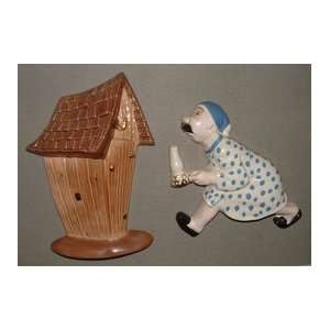  Late Night Run To The Outhouse Porcelain Wall Hangers 