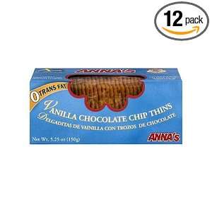 Annas Vanilla Chocolate Thins, 5.25 Ounce Units (Pack of 12)