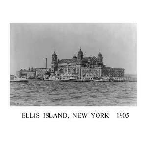 1905 Ellis Island Immigration Landing Station 8 1/2 X 11 Photograph (C 