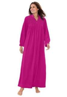  Smocked velour zip front robe Clothing