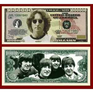  100 John Lennon Million Dollar Bills 