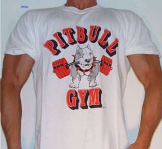    P101 Pitbull Gym Classic logo Bodybuilding T Shirt: Clothing