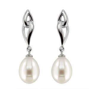   Silver Freshwater Pearl Earrings QE 10219 AM Pearlzzz Jewelry