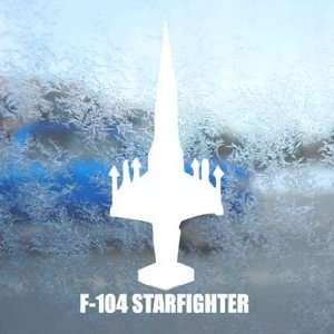  F 104 STARFIGHTER White Decal Military Soldier Car White 