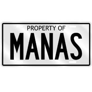  NEW  PROPERTY OF MANAS  LICENSE PLATE SIGN NAME: Home 