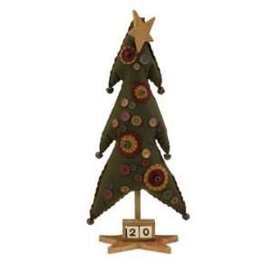   Hand Crafted Count the Days Till Christmas Holiday Calendar Tree 28