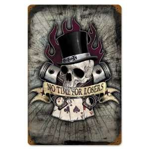 No Time For Losers Vintaged Metal Sign [Kitchen]