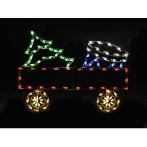  Lighted Holiday Display 1241 Gondola Car with Drum   C7 