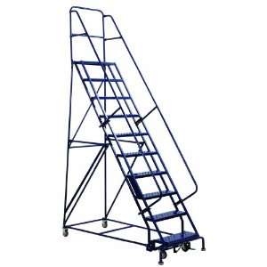   24 Inch Step Width and Handrails, 140 Inch Platform Height, 14 Step