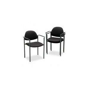   Arm Office Chairs, Black Olefin Fabric, Three/Car: Office Products