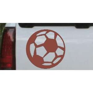 Soccer Ball Sports Car Window Wall Laptop Decal Sticker    Brown 3in X 