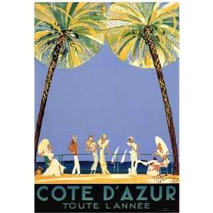  Cote dAzur Poster by Jean Gabriel Domerque (28.00 x 40.00 