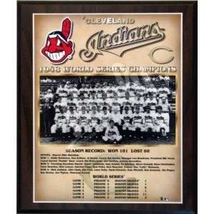  Cleveland Indians Healy Plaque 1948