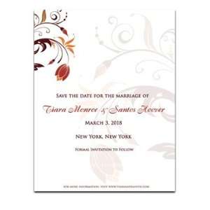  260 Save the Date Cards   Orange Tulip Bow: Office 