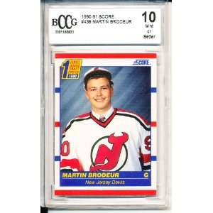  1990 91 Score Martin Brodeur Rookie BECKETT 10 MINT or 