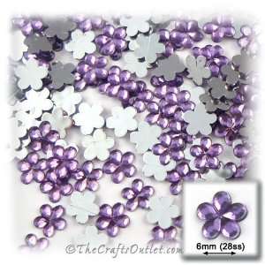  144pc Rhinestones Mini Flower 6mm Lavender Light Purple or 