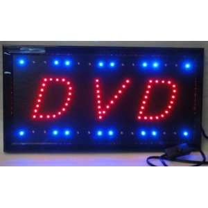  Flashing LED DVD Open Sign 19X10 , 
