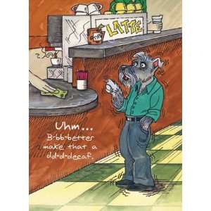    Funny Schnauzer Greeting Card   Too Much Energy: Kitchen & Dining