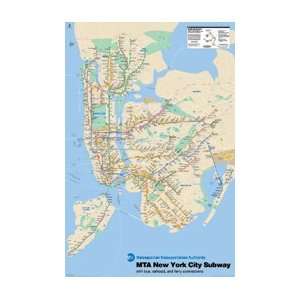  New York City Subway Map Poster Maps Nyc Pp30317: Home 