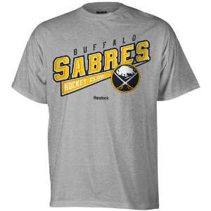  Reebok Buffalo Sabres Youth Hockey Sweep T Shirt   Ash 