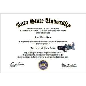  Auto Sales Diploma   Car Salesman Diploma 