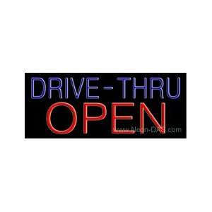  Drive Thru Open Outdoor Neon Sign 13 x 32 Sports 