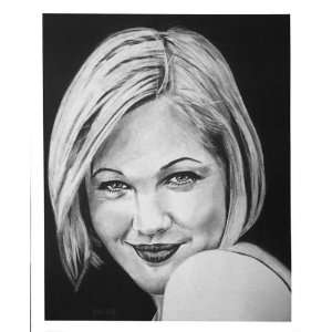  Drew Barrymore Charcoal Portrait