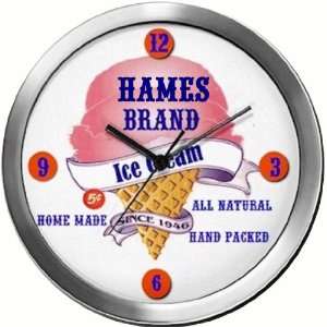  HAMES 14 Inch Ice Cream Metal Clock Quartz Movement 