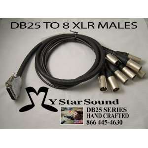  Db25 / Dsub to 8 XLR Males. Pro Built in the USA with 