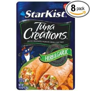 Starkist Tuna Creations, Herb & Garlic, 4.5 Ounce Pouch (Pack of 8 