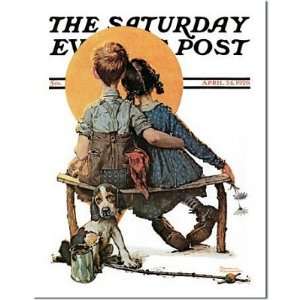 Norman Rockwell The Saturday Evening Post Puppy Love Retro 