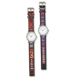  Orvis Womens Southwestern Blanket Print Band Watch 