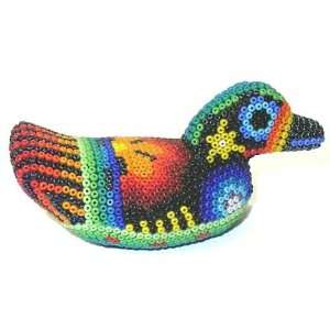  Duck ~ 3.75 Inch Huichol Bead Art