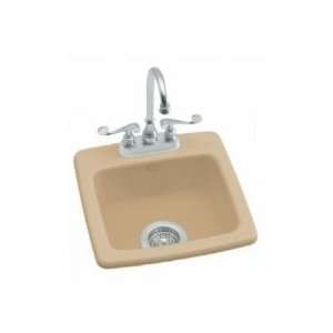   Sink w/ 3 Hole Faucet Drilling K 6015 3 96 Biscuit