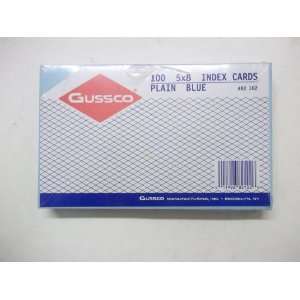  Gussco 82102 5 x 8 Index Cards Blue Plain 100 Per 