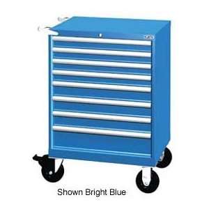   Mobile Cabinet, 8 Drawers, 90 Compart   Classic Blue, Keyed Alike